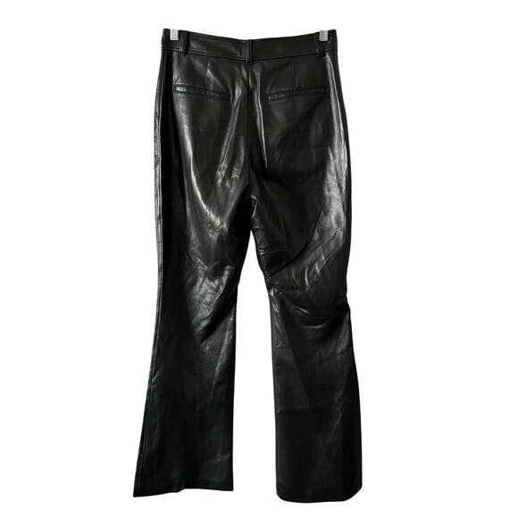 Aritzia Babaton Command Faux Leather Pants Black Size 8 Straight Leg High Waist - Picture 5 of 10